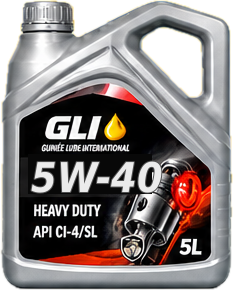 Bidon GLI 5W-40 5 L — même bidon et même arrière-plan que le GLI 15W-40, référence 5W-40