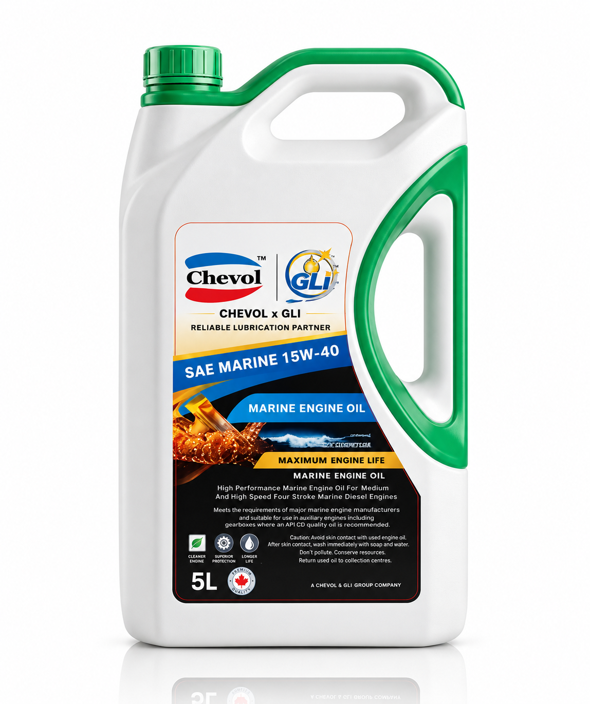 GLI Marine Oil 15W-40 — bidon 5 L GLI